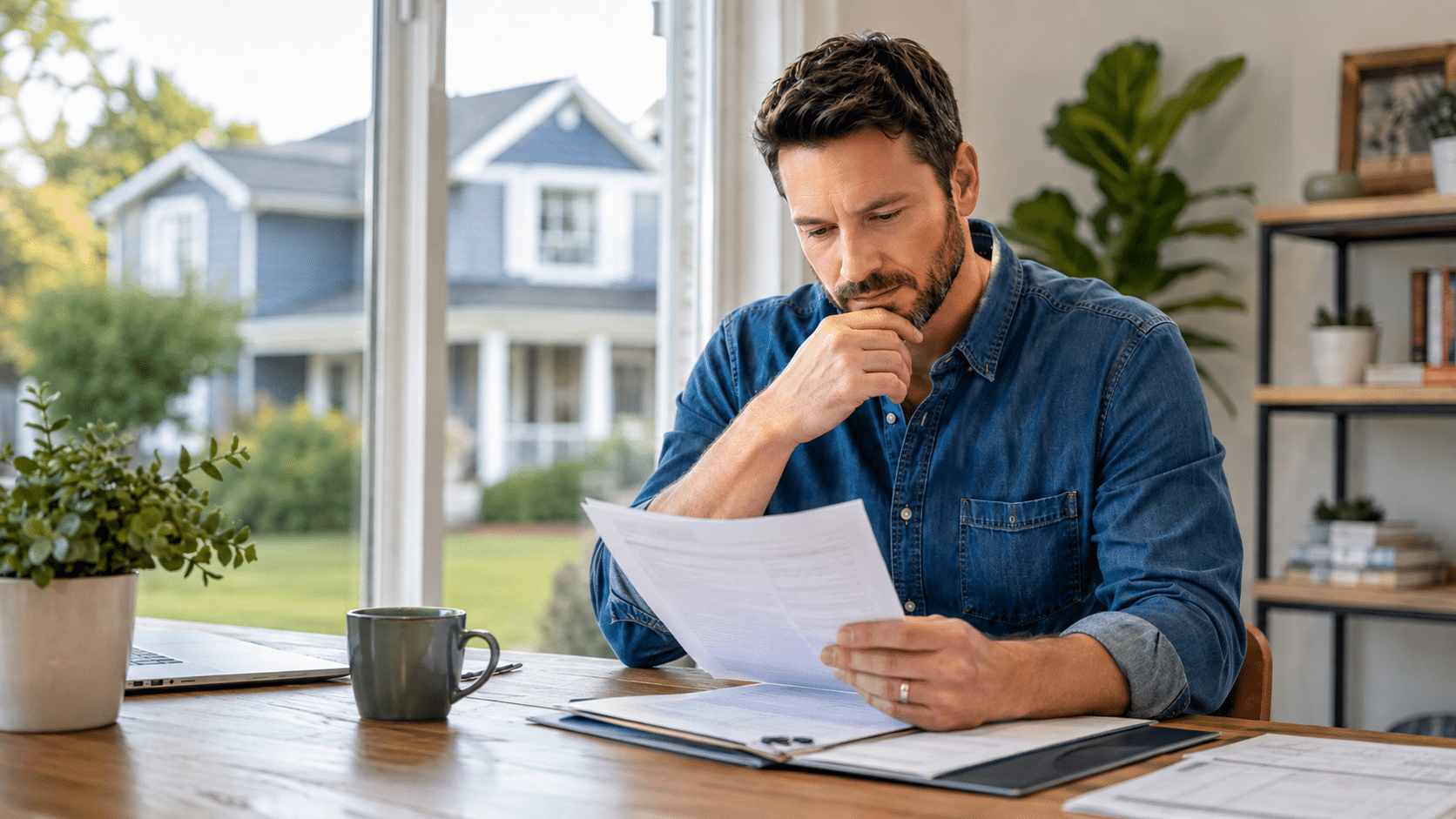 Homeowner reviewing what homeowners insurance covers